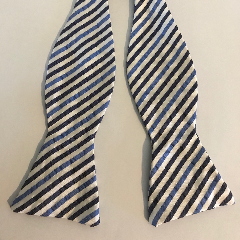Mark Pendleton seersucker patterned bow tie